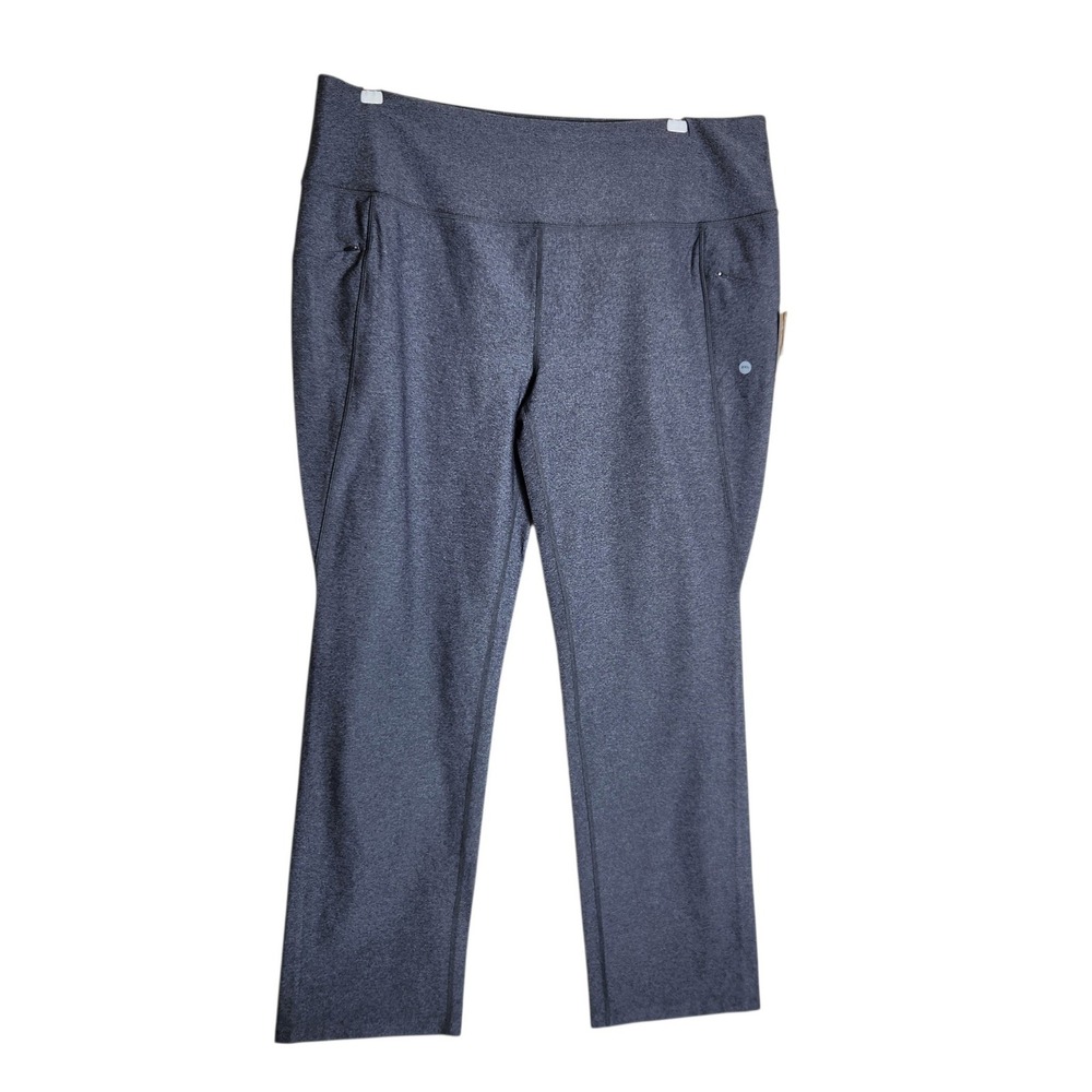 Eddie Bauer Women WR Trail Tight Pants High Rise Gray 2XL UPF 50+ Heathered